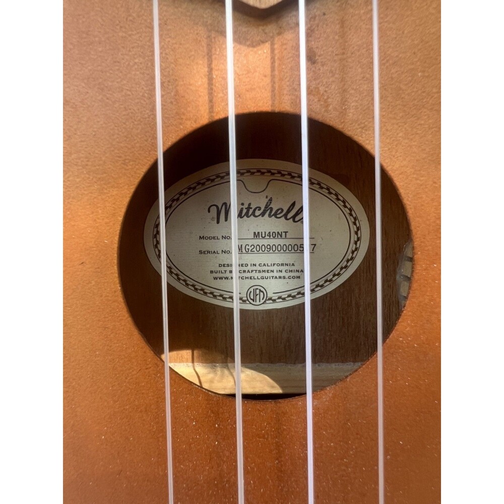 Mitchell MU40NT Soprano Ukulele String Instrument Natural Finish Musical - Picture 4 of 9
